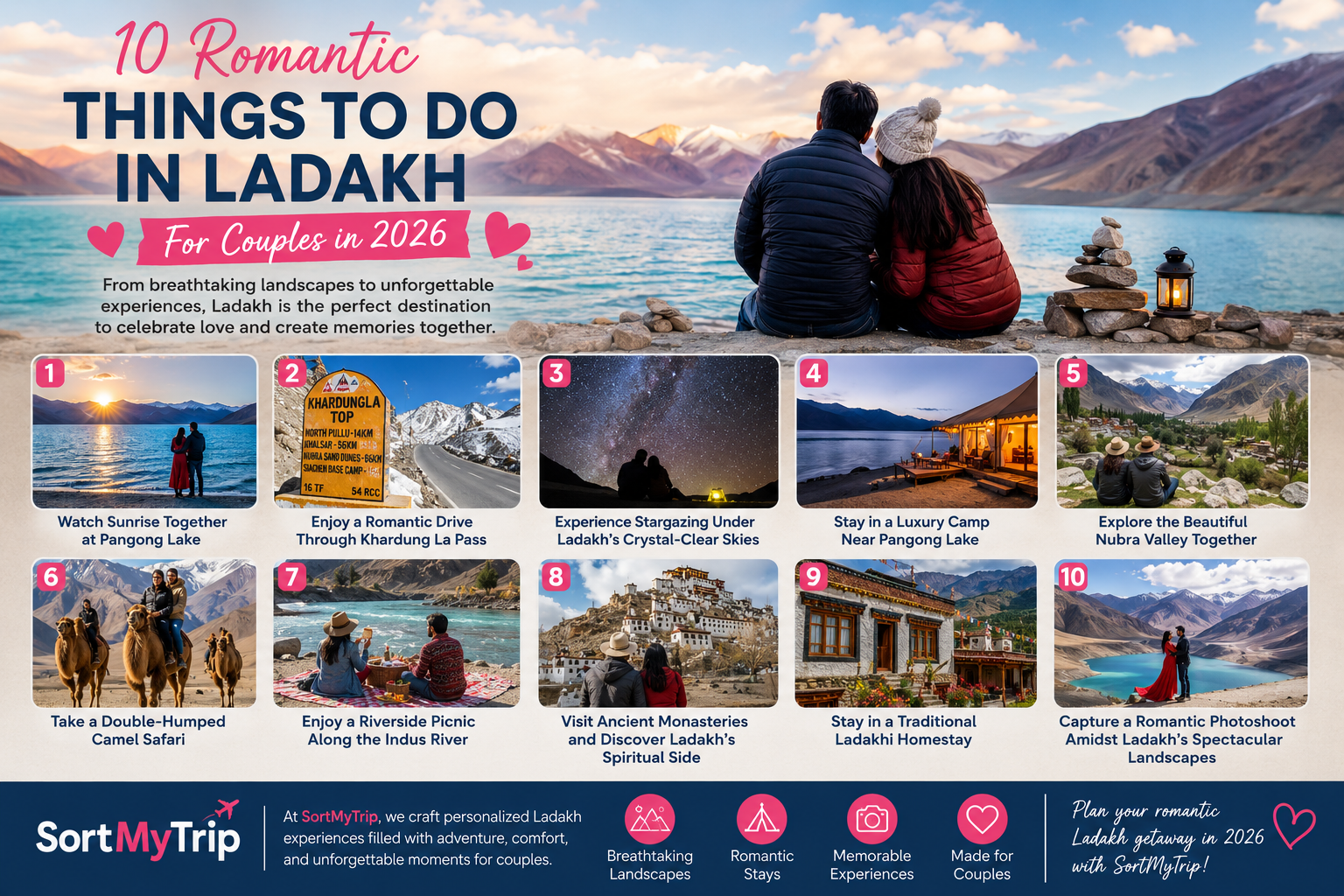 10 Romantic Things to Do in Ladakh for Couples in 2026: The Ultimate Love-Filled Travel Guide by SortMyTrip